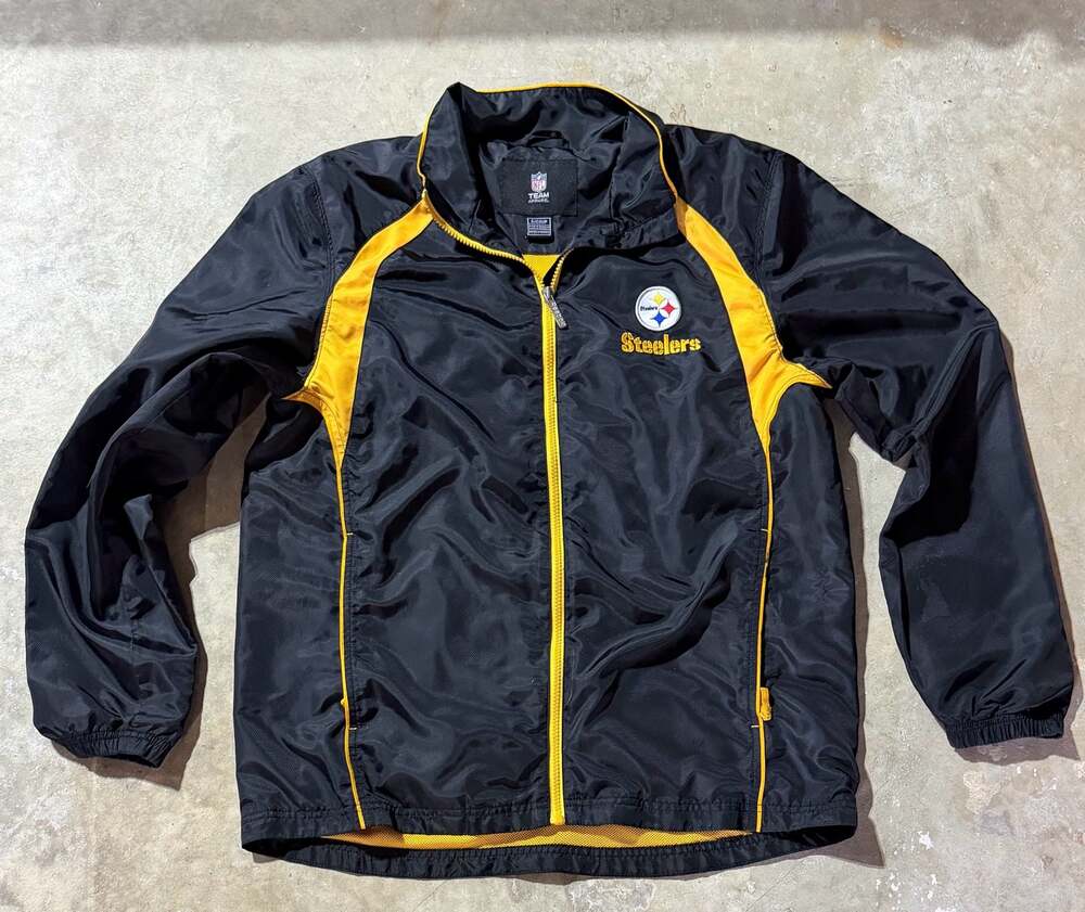 Reebok NFL Pittsburgh Steelers Lightweight Windbreaker Jacket Size S